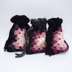 Granny Square Drawstring Pouch